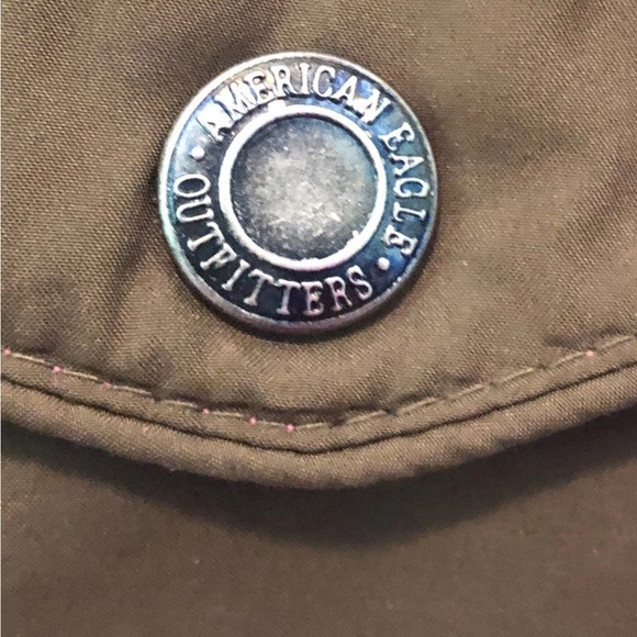 Reversible Pink & Brown Puffer Vest American Eagle - Picture 7 of 7